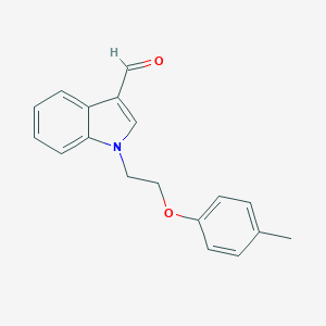 molecular formula C18H17NO2 B445228 1-[2-(4-メチルフェノキシ)エチル]-1H-インドール-3-カルバルデヒド CAS No. 333412-99-0