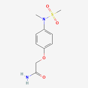 molecular formula C10H14N2O4S B4452282 2-{4-[methyl(methylsulfonyl)amino]phenoxy}acetamide 