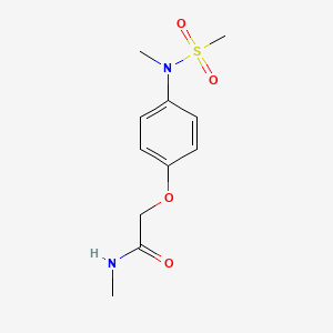 molecular formula C11H16N2O4S B4452289 N-methyl-2-{4-[methyl(methylsulfonyl)amino]phenoxy}acetamide 