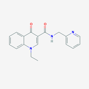 1-ethyl-4-oxo-N-(2-pyridinylmethyl)-1,4-dihydro-3-quinolinecarboxamide