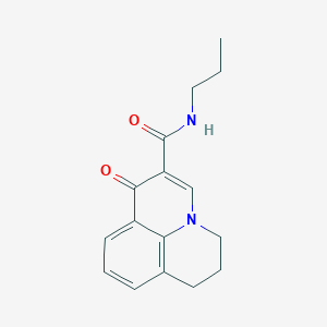 molecular formula C16H18N2O2 B4452317 1-oxo-N-propyl-6,7-dihydro-1H,5H-pyrido[3,2,1-ij]quinoline-2-carboxamide 