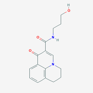 N-(3-hydroxypropyl)-1-oxo-6,7-dihydro-1H,5H-pyrido[3,2,1-ij]quinoline-2-carboxamide