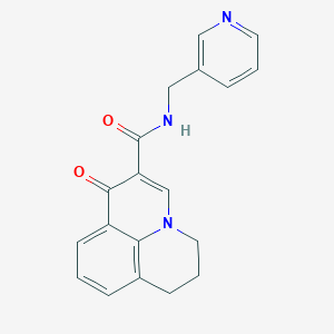 1-oxo-N-(3-pyridinylmethyl)-6,7-dihydro-1H,5H-pyrido[3,2,1-ij]quinoline-2-carboxamide