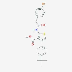 molecular formula C24H24BrNO3S B445235 Methyl 2-{[(4-bromophenyl)acetyl]amino}-4-(4-tert-butylphenyl)-3-thiophenecarboxylate 