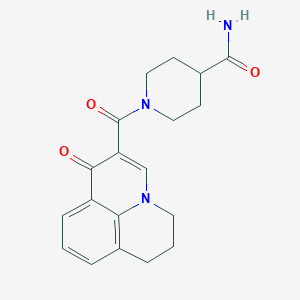 1-[(1-oxo-6,7-dihydro-1H,5H-pyrido[3,2,1-ij]quinolin-2-yl)carbonyl]-4-piperidinecarboxamide