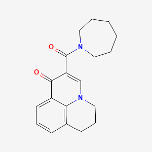 molecular formula C19H22N2O2 B4452379 2-(1-azepanylcarbonyl)-6,7-dihydro-1H,5H-pyrido[3,2,1-ij]quinolin-1-one 