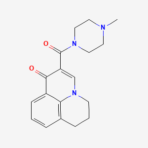 molecular formula C18H21N3O2 B4452385 2-[(4-methyl-1-piperazinyl)carbonyl]-6,7-dihydro-1H,5H-pyrido[3,2,1-ij]quinolin-1-one 