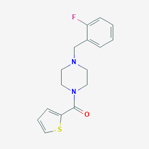 molecular formula C16H17FN2OS B445242 1-(2-Fluorobenzyl)-4-(2-thienylcarbonyl)piperazine 