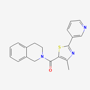 molecular formula C19H17N3OS B4452428 2-{[4-methyl-2-(3-pyridinyl)-1,3-thiazol-5-yl]carbonyl}-1,2,3,4-tetrahydroisoquinoline 