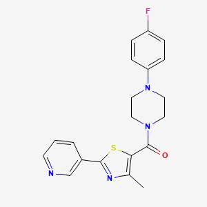 molecular formula C20H19FN4OS B4452431 1-(4-fluorophenyl)-4-{[4-methyl-2-(3-pyridinyl)-1,3-thiazol-5-yl]carbonyl}piperazine 