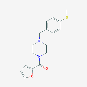 molecular formula C17H20N2O2S B445244 4-{[4-(2-Furoyl)-1-piperazinyl]methyl}phenyl methyl sulfide 