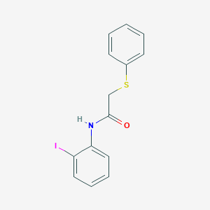 molecular formula C14H12INOS B445245 N-(2-iodophenyl)-2-(phenylsulfanyl)acetamide 