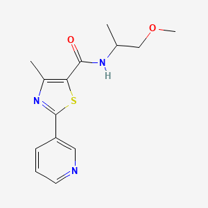 molecular formula C14H17N3O2S B4452450 N-(2-methoxy-1-methylethyl)-4-methyl-2-(3-pyridinyl)-1,3-thiazole-5-carboxamide 