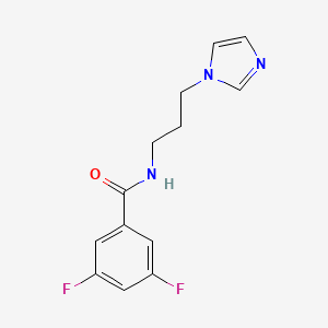 molecular formula C13H13F2N3O B4452471 3,5-difluoro-N-[3-(1H-imidazol-1-yl)propyl]benzamide 