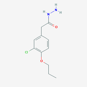 molecular formula C11H15ClN2O2 B4452488 2-(3-chloro-4-propoxyphenyl)acetohydrazide 