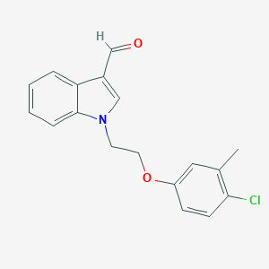 molecular formula C18H16ClNO2 B445249 1-[2-(4-chloro-3-methylphenoxy)ethyl]-1H-indole-3-carbaldehyde CAS No. 340318-74-3