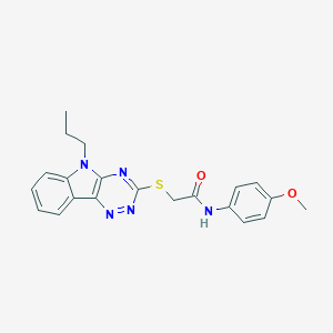 N-(4-methoxyphenyl)-2-[(5-propyl-5H-[1,2,4]triazino[5,6-b]indol-3-yl)sulfanyl]acetamide