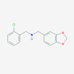 molecular formula C15H14ClNO2 B445252 (1,3-Benzodioxol-5-ylmethyl)(2-chlorobenzyl)amine CAS No. 444908-92-3