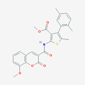 methyl 4-(2,5-dimethylphenyl)-2-{[(8-methoxy-2-oxo-2H-chromen-3-yl)carbonyl]amino}-5-methylthiophene-3-carboxylate