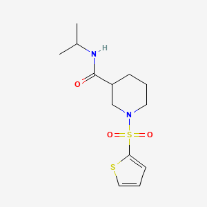 molecular formula C13H20N2O3S2 B4452567 N-isopropyl-1-(2-thienylsulfonyl)-3-piperidinecarboxamide 