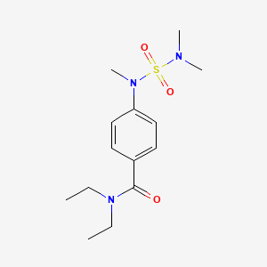 molecular formula C14H23N3O3S B4452588 4-[[(dimethylamino)sulfonyl](methyl)amino]-N,N-diethylbenzamide 