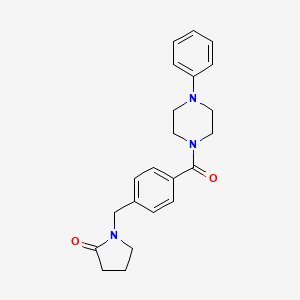 1-{4-[(4-phenyl-1-piperazinyl)carbonyl]benzyl}-2-pyrrolidinone