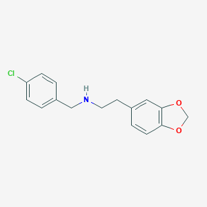 molecular formula C16H16ClNO2 B445260 2-(1,3-benzodioxol-5-yl)-N-(4-chlorobenzyl)ethanamine 