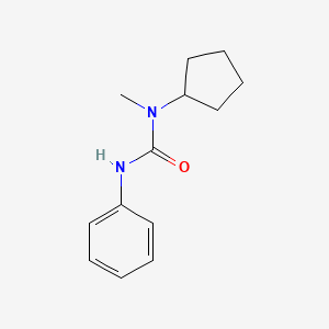 molecular formula C13H18N2O B4452611 N-cyclopentyl-N-methyl-N'-phenylurea 