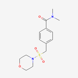 molecular formula C14H20N2O4S B4452618 N,N-dimethyl-4-[(4-morpholinylsulfonyl)methyl]benzamide 