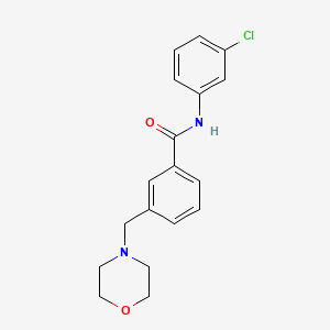 molecular formula C18H19ClN2O2 B4452633 N-(3-chlorophenyl)-3-(4-morpholinylmethyl)benzamide 