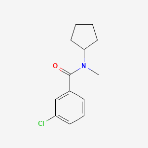 molecular formula C13H16ClNO B4452641 3-chloro-N-cyclopentyl-N-methylbenzamide 