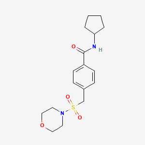 N-cyclopentyl-4-[(4-morpholinylsulfonyl)methyl]benzamide