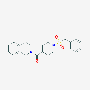 molecular formula C23H28N2O3S B4452666 2-({1-[(2-methylbenzyl)sulfonyl]-4-piperidinyl}carbonyl)-1,2,3,4-tetrahydroisoquinoline 