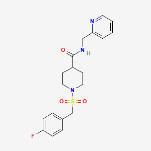 1-[(4-fluorobenzyl)sulfonyl]-N-(2-pyridinylmethyl)-4-piperidinecarboxamide