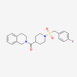 2-({1-[(4-fluorobenzyl)sulfonyl]-4-piperidinyl}carbonyl)-1,2,3,4-tetrahydroisoquinoline