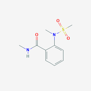 molecular formula C10H14N2O3S B4452722 N-methyl-2-[methyl(methylsulfonyl)amino]benzamide 