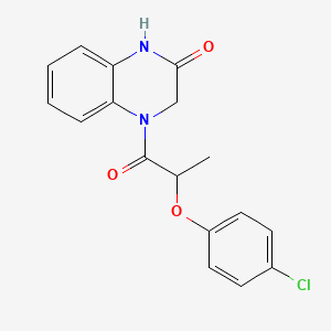 molecular formula C17H15ClN2O3 B4452730 4-[2-(4-chlorophenoxy)propanoyl]-3,4-dihydro-2(1H)-quinoxalinone 