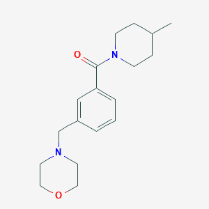 4-{3-[(4-methyl-1-piperidinyl)carbonyl]benzyl}morpholine