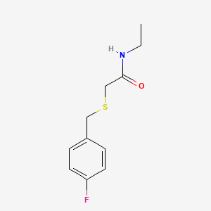 molecular formula C11H14FNOS B4452743 N-ethyl-2-[(4-fluorobenzyl)thio]acetamide 