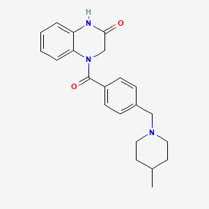 4-{4-[(4-methyl-1-piperidinyl)methyl]benzoyl}-3,4-dihydro-2(1H)-quinoxalinone