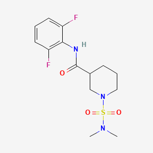 molecular formula C14H19F2N3O3S B4452761 N-(2,6-difluorophenyl)-1-[(dimethylamino)sulfonyl]-3-piperidinecarboxamide 