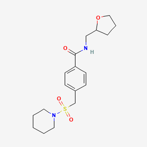 4-[(1-piperidinylsulfonyl)methyl]-N-(tetrahydro-2-furanylmethyl)benzamide