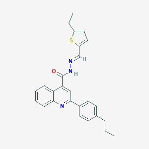 molecular formula C26H25N3OS B445278 N'-[(5-ethyl-2-thienyl)methylene]-2-(4-propylphenyl)-4-quinolinecarbohydrazide 