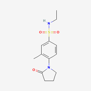 N-ethyl-3-methyl-4-(2-oxo-1-pyrrolidinyl)benzenesulfonamide