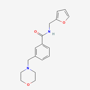 molecular formula C17H20N2O3 B4452805 N-(2-furylmethyl)-3-(4-morpholinylmethyl)benzamide 