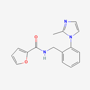 molecular formula C16H15N3O2 B4452815 N-[2-(2-methyl-1H-imidazol-1-yl)benzyl]-2-furamide 