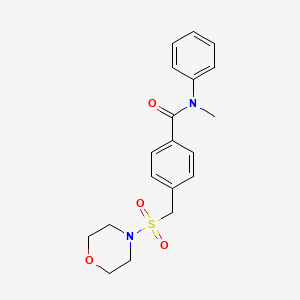 N-methyl-4-[(4-morpholinylsulfonyl)methyl]-N-phenylbenzamide