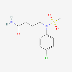 molecular formula C11H15ClN2O3S B4452838 4-[(4-chlorophenyl)(methylsulfonyl)amino]butanamide 