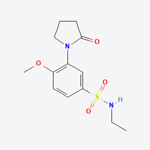 N-ethyl-4-methoxy-3-(2-oxo-1-pyrrolidinyl)benzenesulfonamide