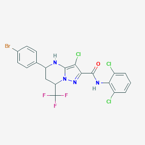 5-(4-bromophenyl)-3-chloro-N-(2,6-dichlorophenyl)-7-(trifluoromethyl)-4,5,6,7-tetrahydropyrazolo[1,5-a]pyrimidine-2-carboxamide